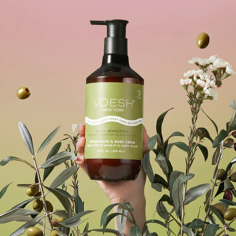 Voesh Vegan Body & Hand Creme - Olive Sensation 28 oz. - PinkPro Beauty Supply