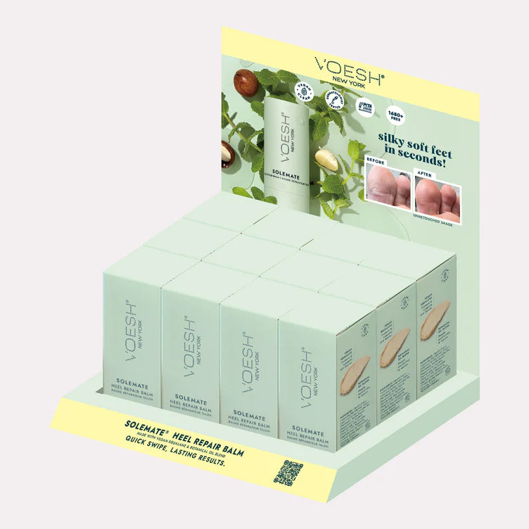Voesh Solemate Heel Repair Balm Retail Display Kit - PinkPro Beauty Supply