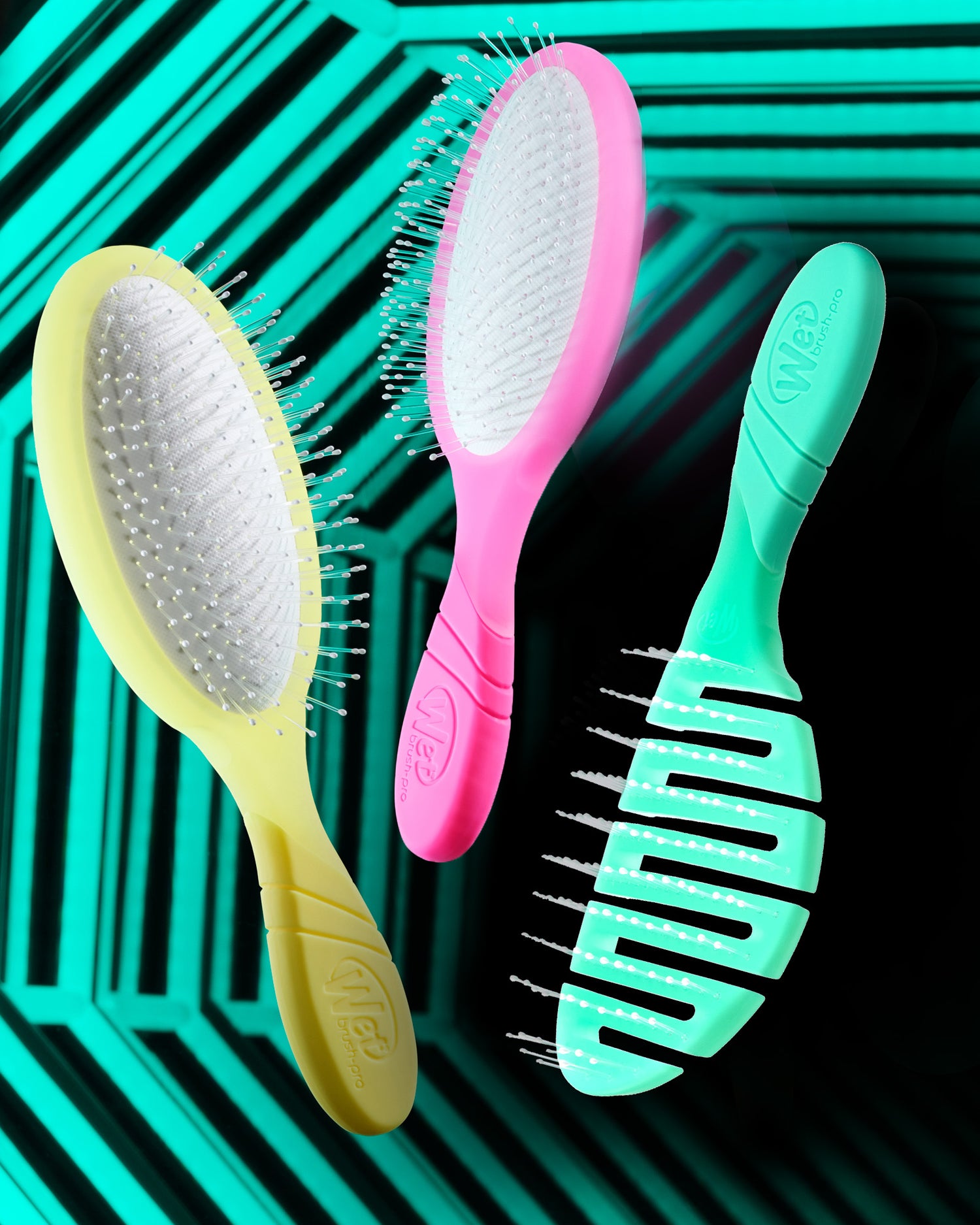 Wet Brush Pro Hi-Def Neon Detangler - Lemon - PinkPro Beauty Supply