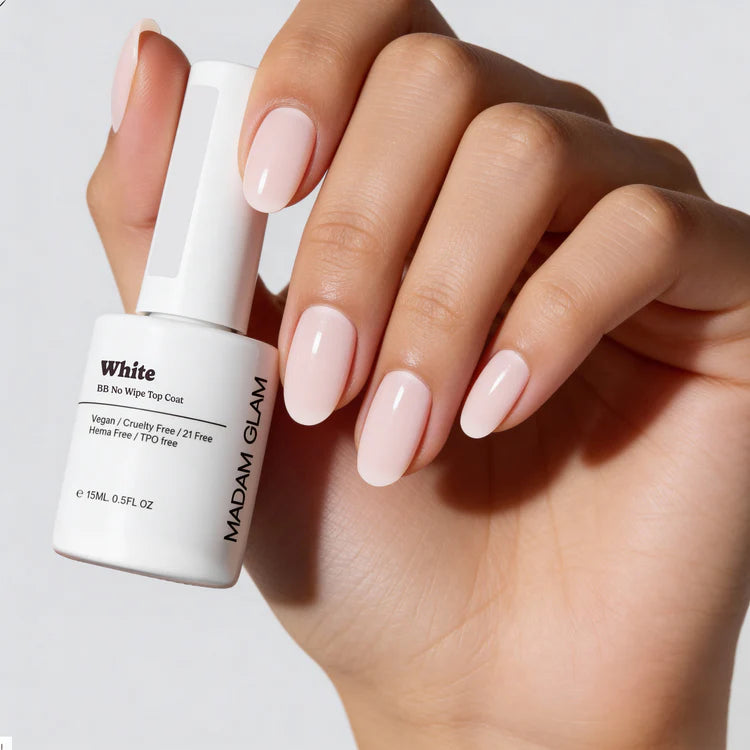 Madam Glam BB No Wipe Top Coat White 0.5 oz