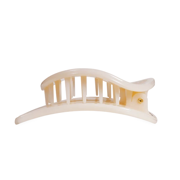 Teleties Flat Circle Clip Large - Almond Beige