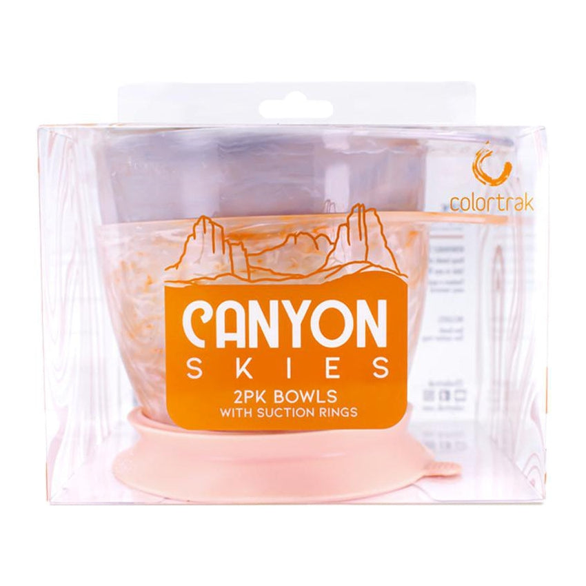 Colortrak Canyon Skies 2 Pack Bowls with Suction Rings
