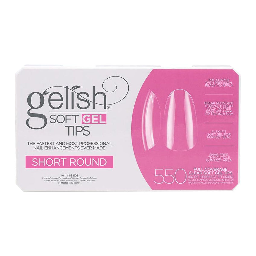 Gelish Soft Gel Tips Short Round Gelish & Morgan Taylor