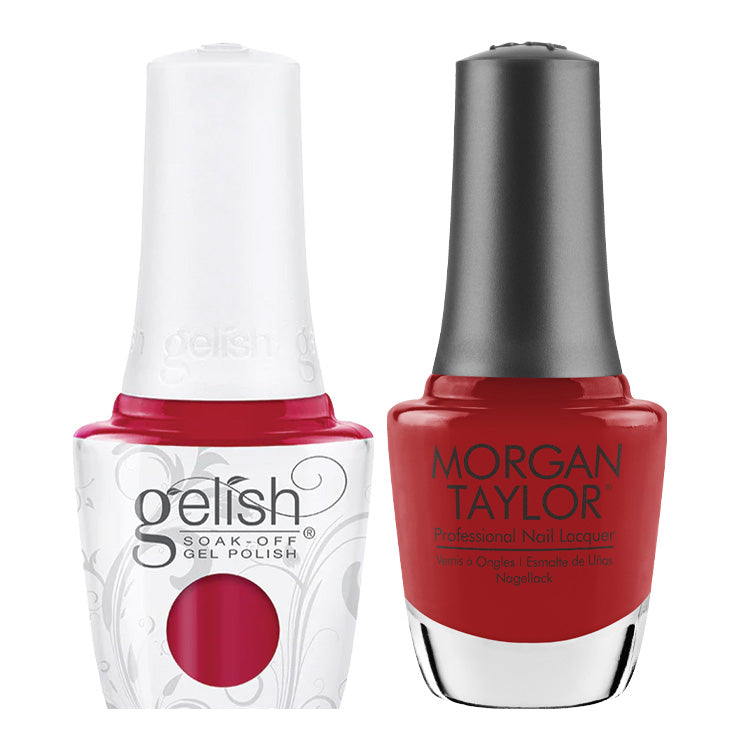 Gelish & Morgan Taylor Duo - Hot Rod Red .5 oz
