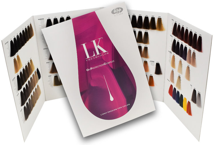 Lisap LK OPC Permanent Hair Color Small Swatch Chart