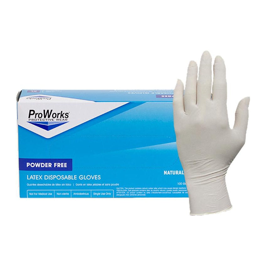 ProWorks Powder Free Latex Gloves 100 Count