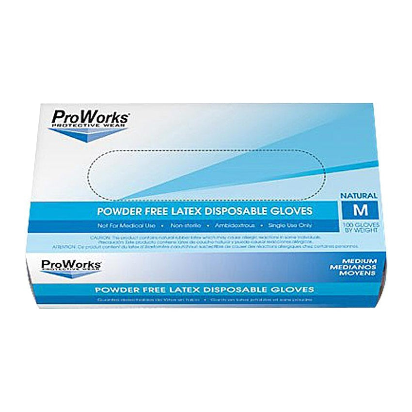 ProWorks Powder Free Latex Gloves 100 Count