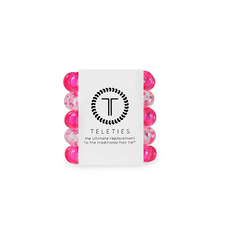 Teleties Hair Ties Tiny Flirt Alert- 5 Pack