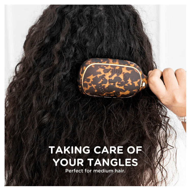 Teleties Detangler Hair Brush for Medium Hair – Tortoise