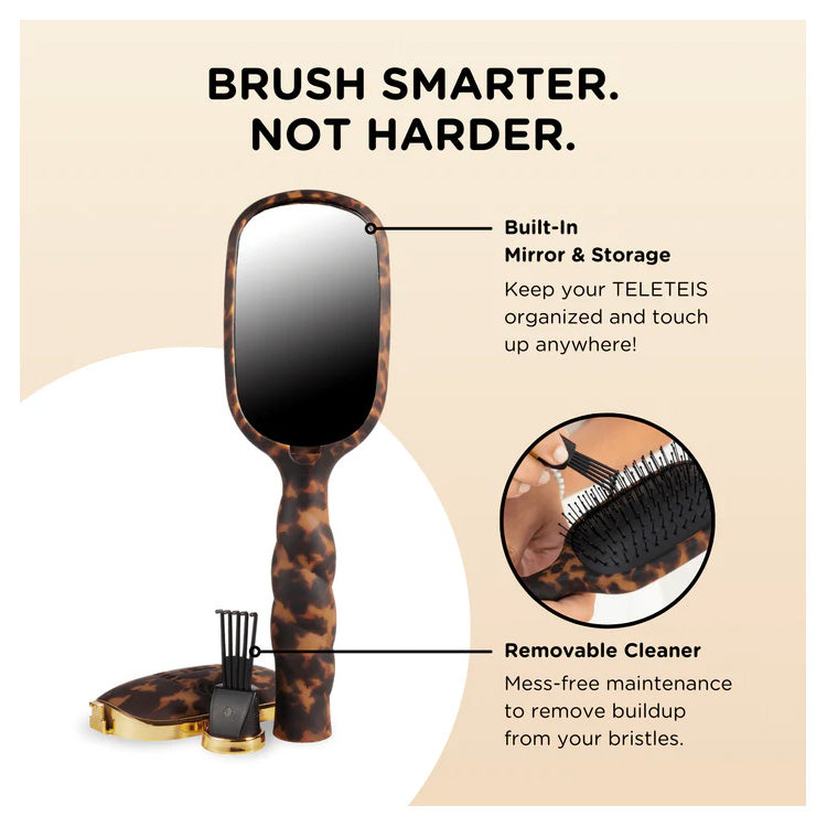 Teleties Detangler Hair Brush for Medium Hair – Tortoise