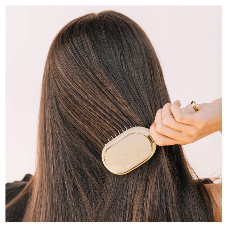 Teleties Mini Detangler Hairbrush for Medium Hair - Tan
