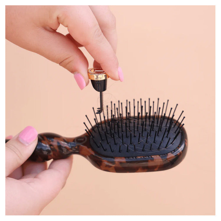 Teleties Mini Detangler Hairbrush for Medium Hair - Tortoise
