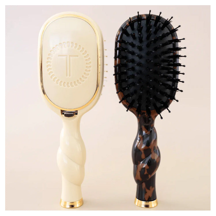 Teleties Mini Boar Bristle Hair Brush - Tan