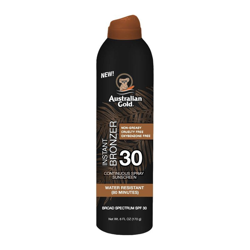 Australian Gold Instant Bronzer Continuous Spray Sunscreen