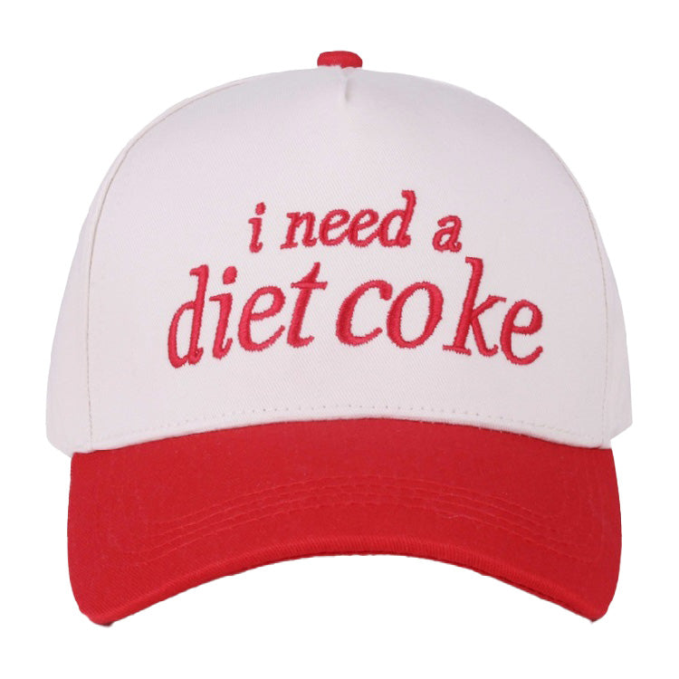 Two Tone Canvas Hat Diet Coke - Red