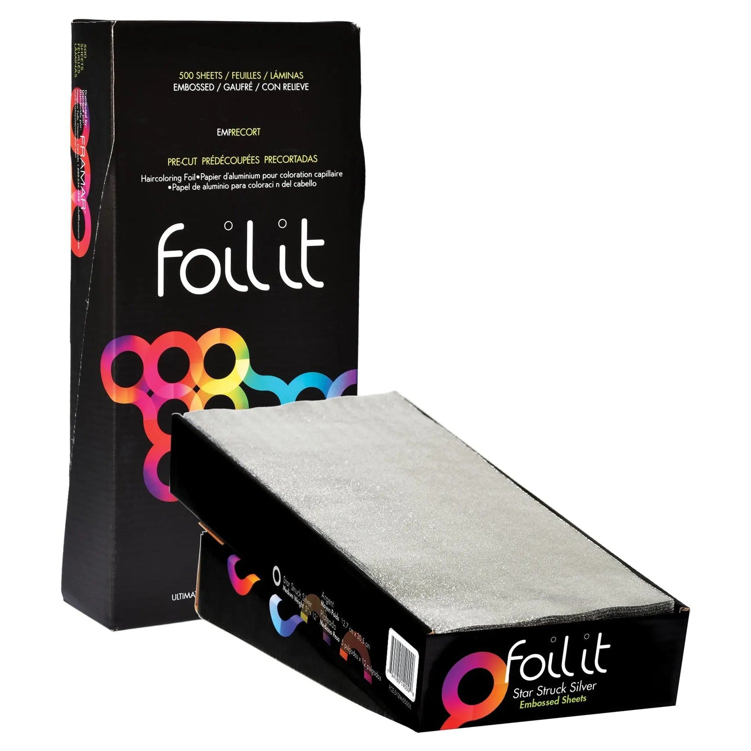 Framar 5x12 Pre Cut Embossed Foil It Sheets - Medium Silver Framar