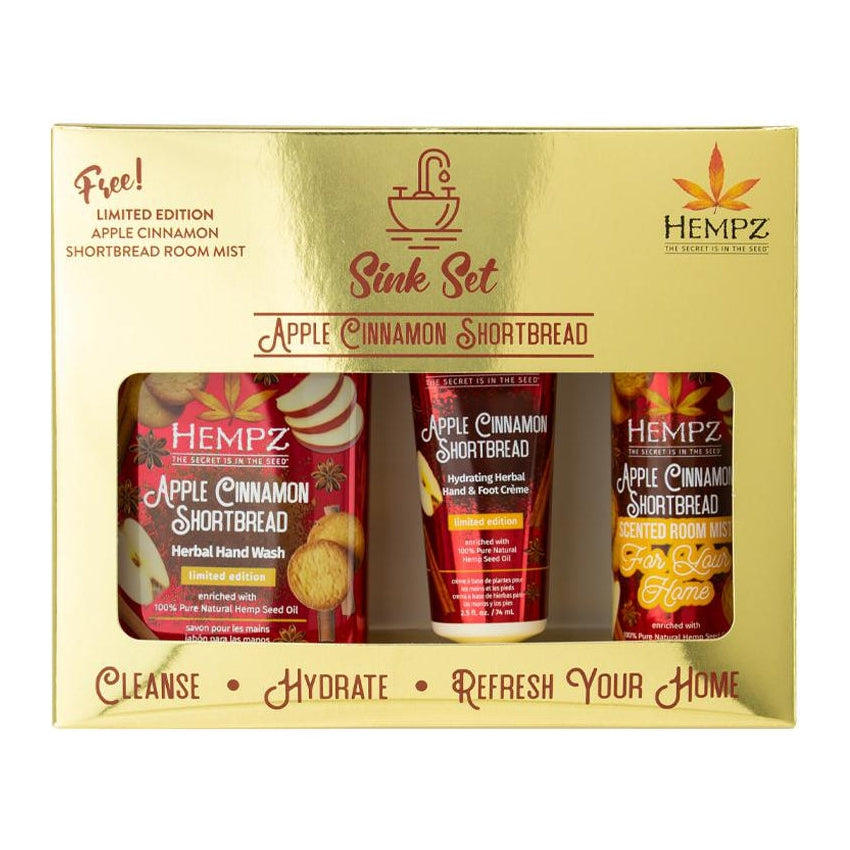 Hempz Apple Cinnamon Shortbread Sink Set PinkPro Beauty Supply