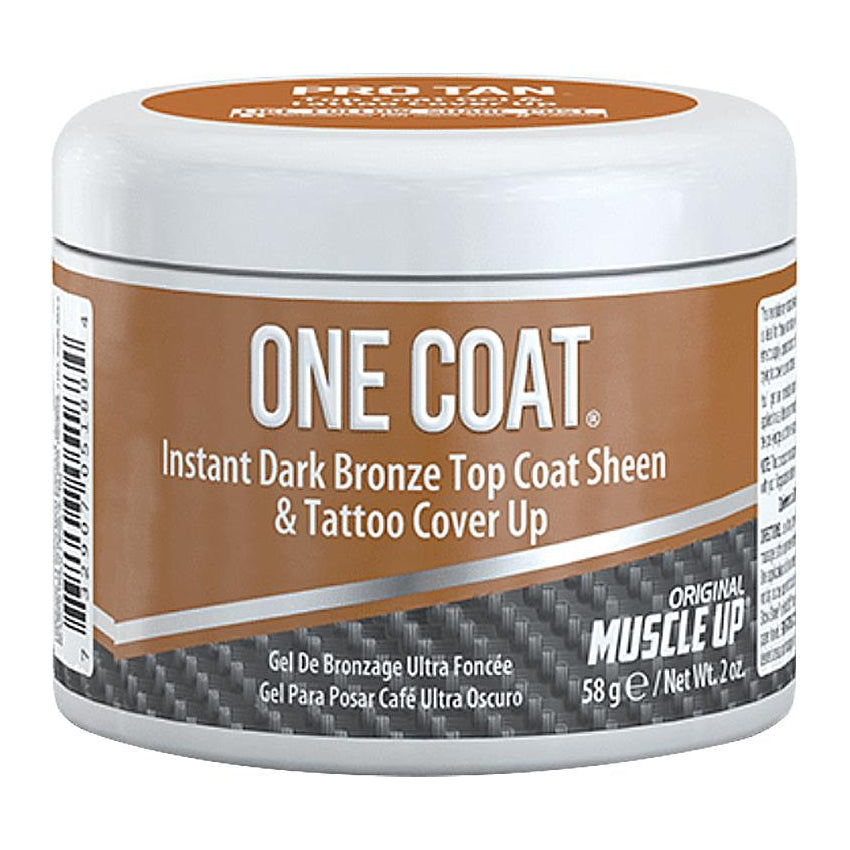 Muscle Up One Coat Instant Dark Bronze Top Coat Sheen DISCO Pro Tan