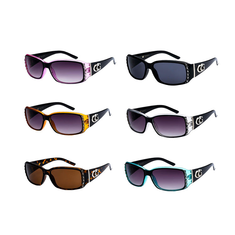 Rhinestone Sunglasses CG - Assorted Color - PinkPro Beauty Supply