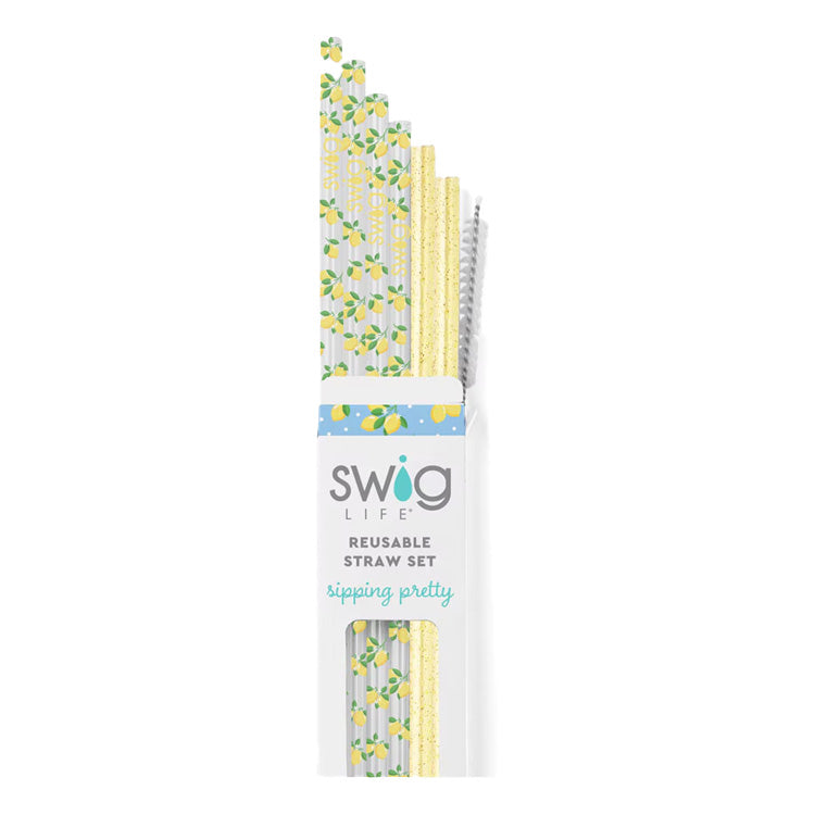 Swig Life Reusable Straw Set Lemon Meringue