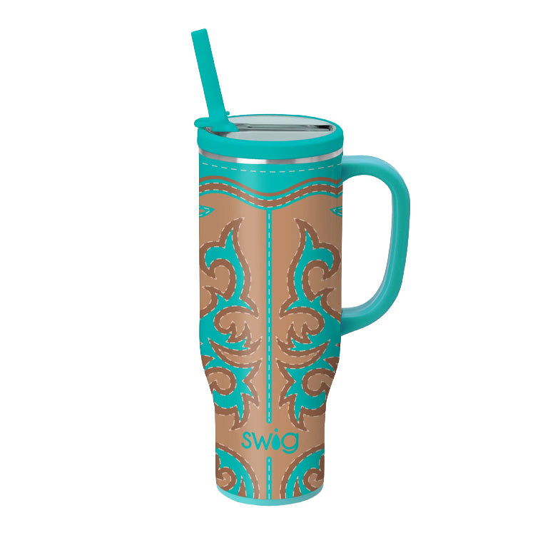 Swig Life Mega Mug 30 Oz. Boot Scootin Turquoise