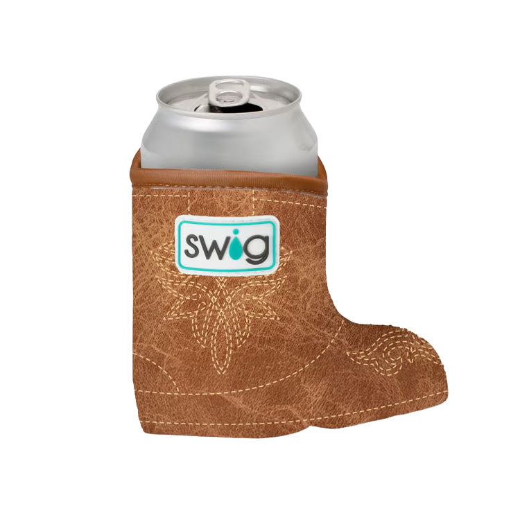 Swig Life Can Coolie Saddle Stitch Cognac