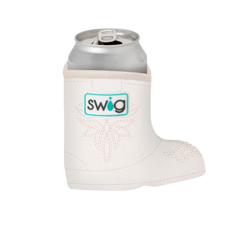 Swig Life Can Coolie Saddle Stitch Cream