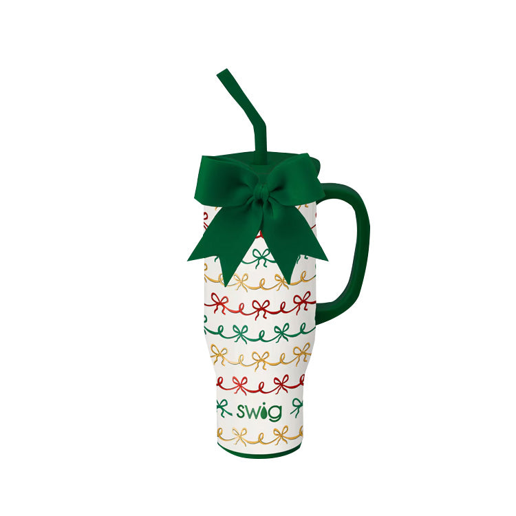 Swig Life Mega Mug 30 oz. Christmas Bows