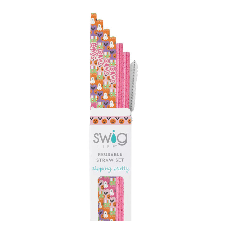 Swig Life Reusable Straw Set Trick Treat
