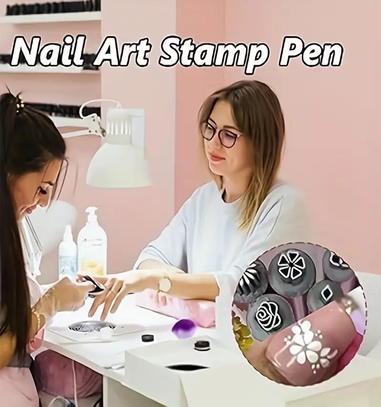 Nail Art Stamp Pen Set - 10 Piece Floral - PinkPro Beauty Supply