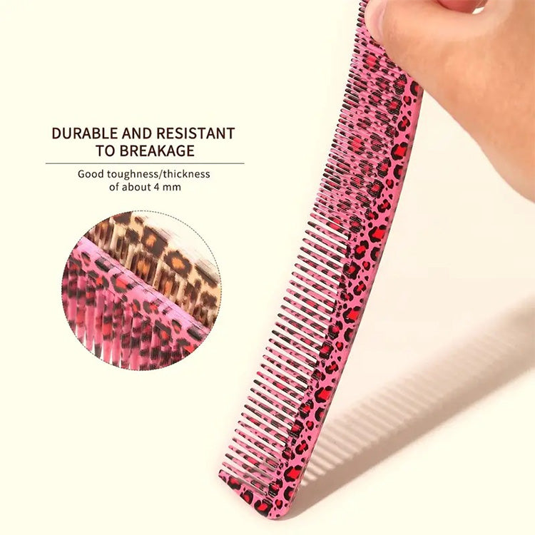Cutting Comb Heat-Resistant Pink Leopard