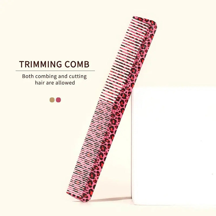 Cutting Comb Heat-Resistant Pink Leopard