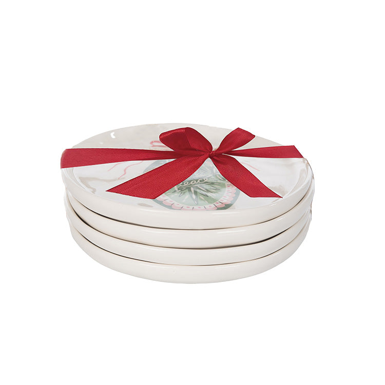 Ornament Appetizer Plates Set of 4