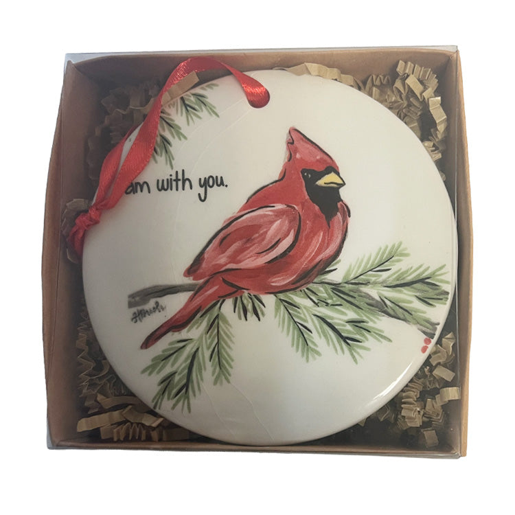 Gift Ornament Ceramic Cardinal Boxed