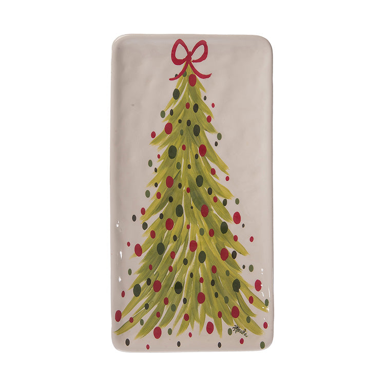 Ceramic Platter -Christmas Tree Design
