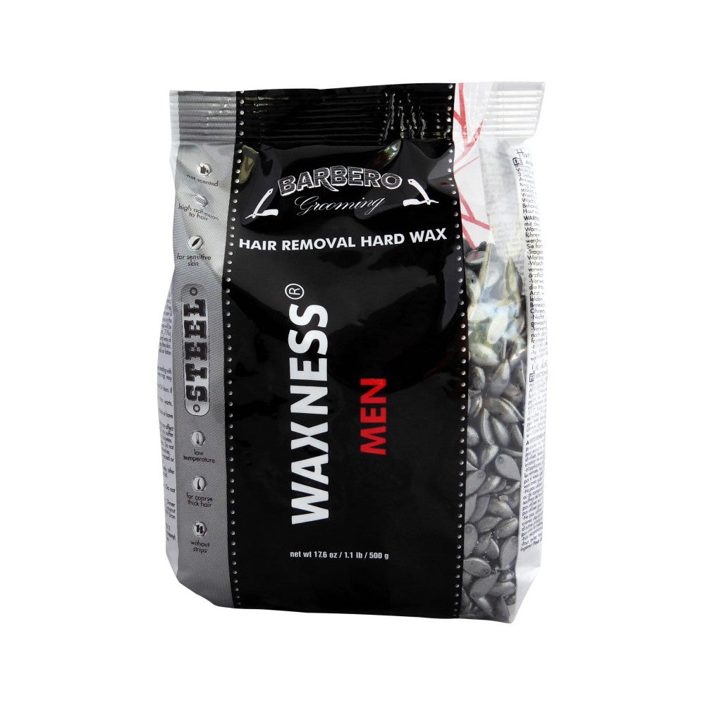 Waxness Barbero Depilatory Hard Wax Kit with W-CUBE Black Digital Warmer