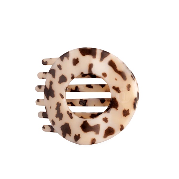 Teleties Flat Circle Clip Large - Blonde Tortoise