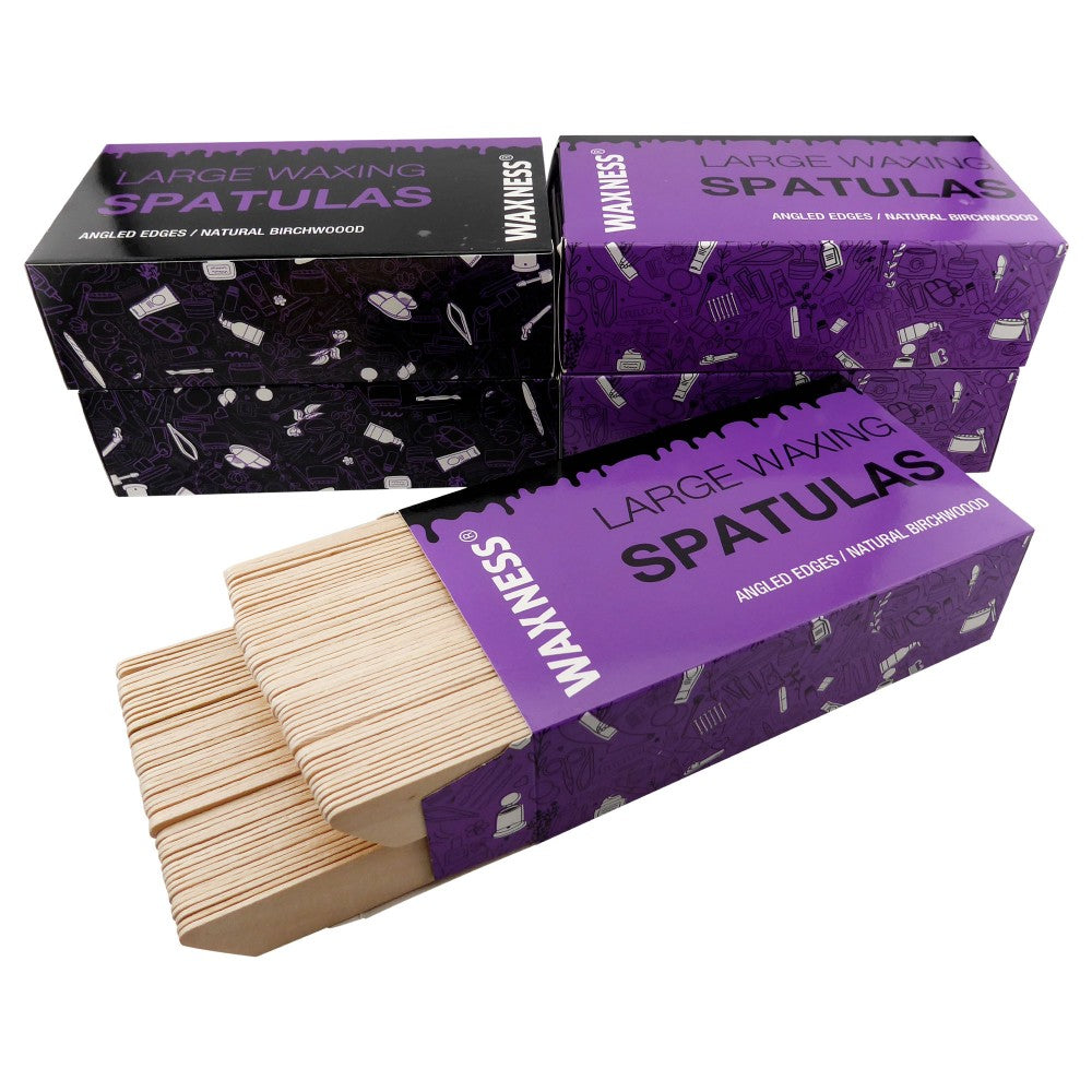 Waxness Wooden Angled Spatula Applicator 500 Pack