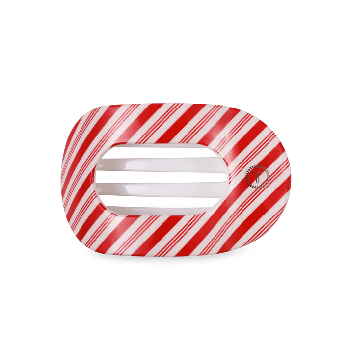 Teleties Flat Clip Round Medium - Candy Cane