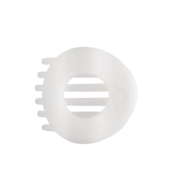 Teleties Flat Circle Clip Large - Coconut White