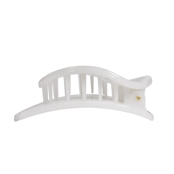 Teleties Flat Circle Clip Large - Coconut White