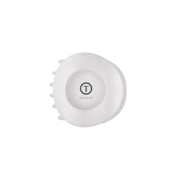 Teleties Flat Circle Clip Medium - Coconut White