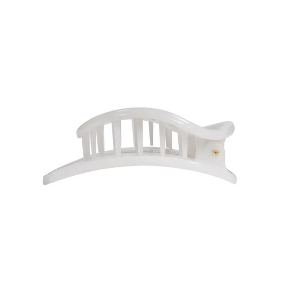 Teleties Flat Circle Clip Medium - Coconut White
