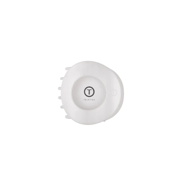 Teleties Flat Circle Clip Small - Coconut White