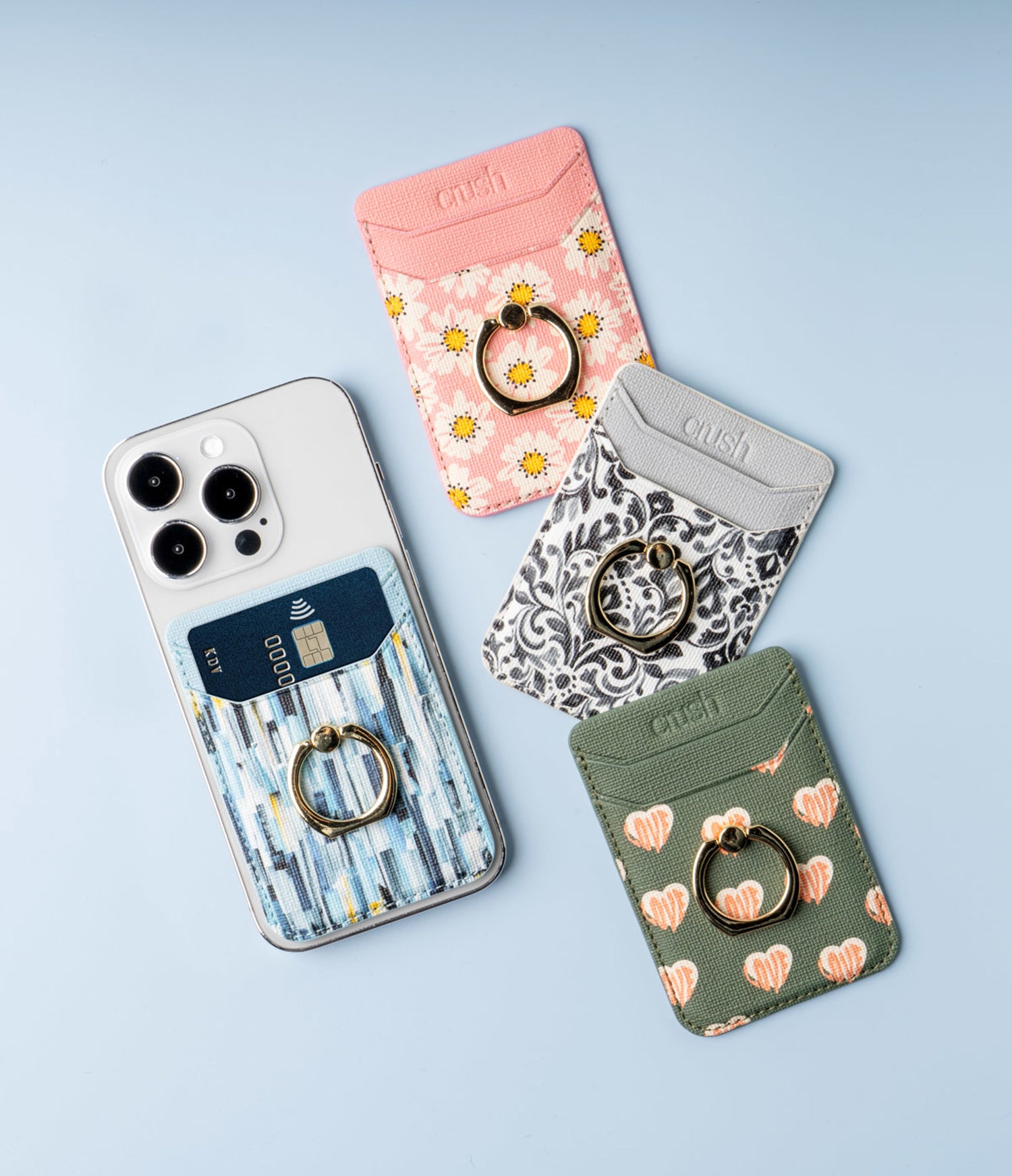 Crush Stickable Phone Wallet Flower - PinkPro Beauty Supply