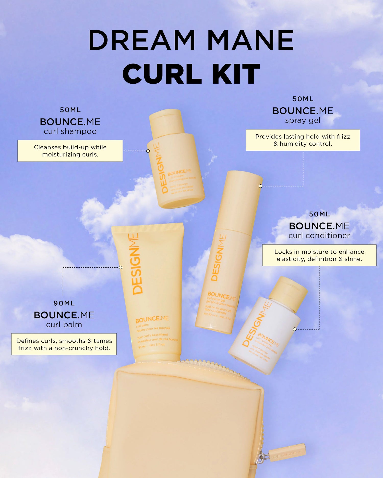 DESIGNME BOUNCE.ME Hair in the Clouds Dream Mane - Curl Set