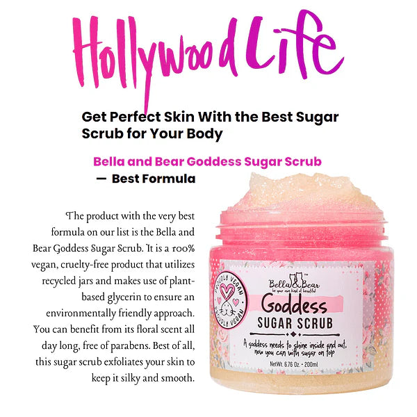 Bella & Bear Sugar Scrub Body Exfoliator Goddess 6.76 oz.