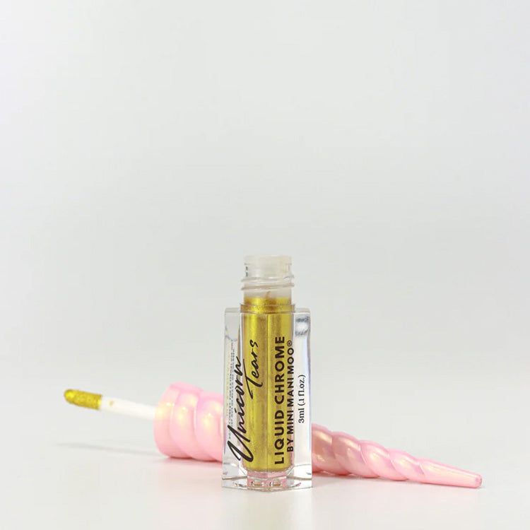 Mini Mani Moo! Unicorn Tears Liquid Chrome - Gold 0.1 oz. - PinkPro Beauty Supply