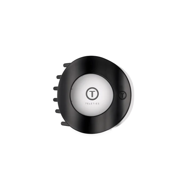 Teleties Flat Circle Clip Medium - Jet Black