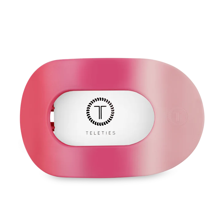 Teleties Flat Clip Round Large - Kiss & Tell